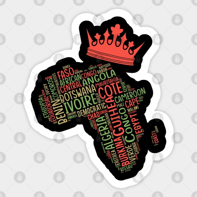 Black History, Africa Map, Colors, African American Sticker by UrbanLifeApparel